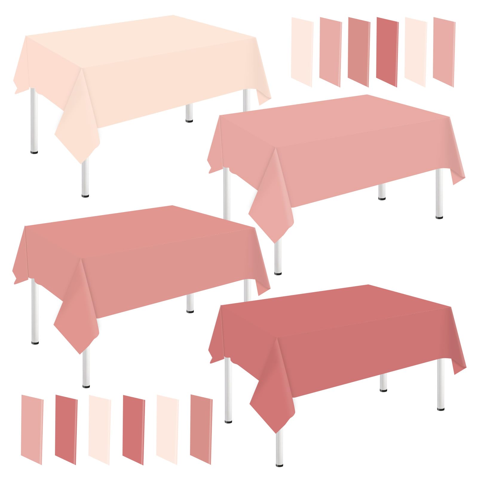 Foto 1 | Mantel de Plástico para Mesa Rosa Whaline 137 x 274 cm 16 Piezas - Venta Internacional