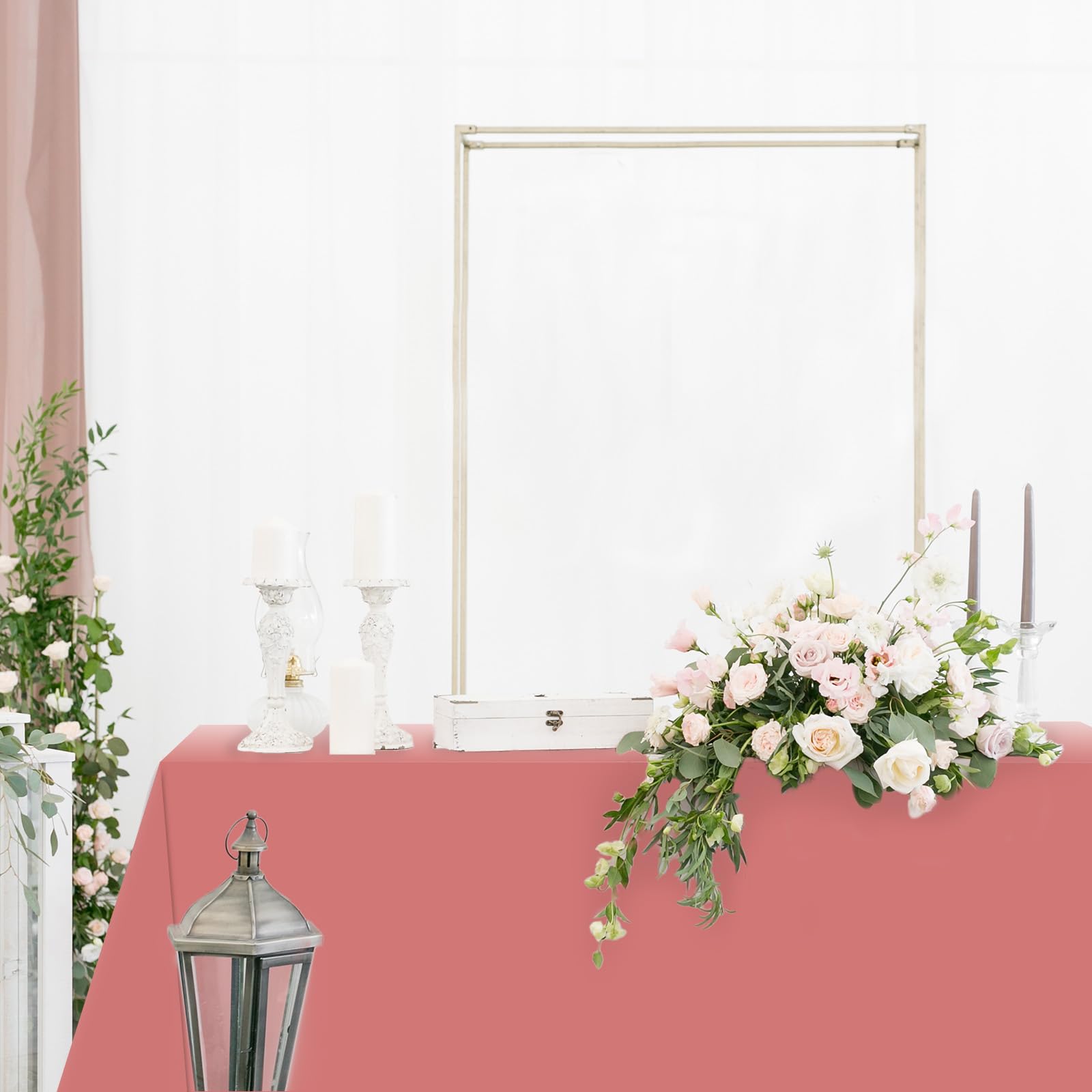 Foto 6 pulgar | Mantel de Plástico para Mesa Rosa Whaline 137 x 274 cm 16 Piezas - Venta Internacional