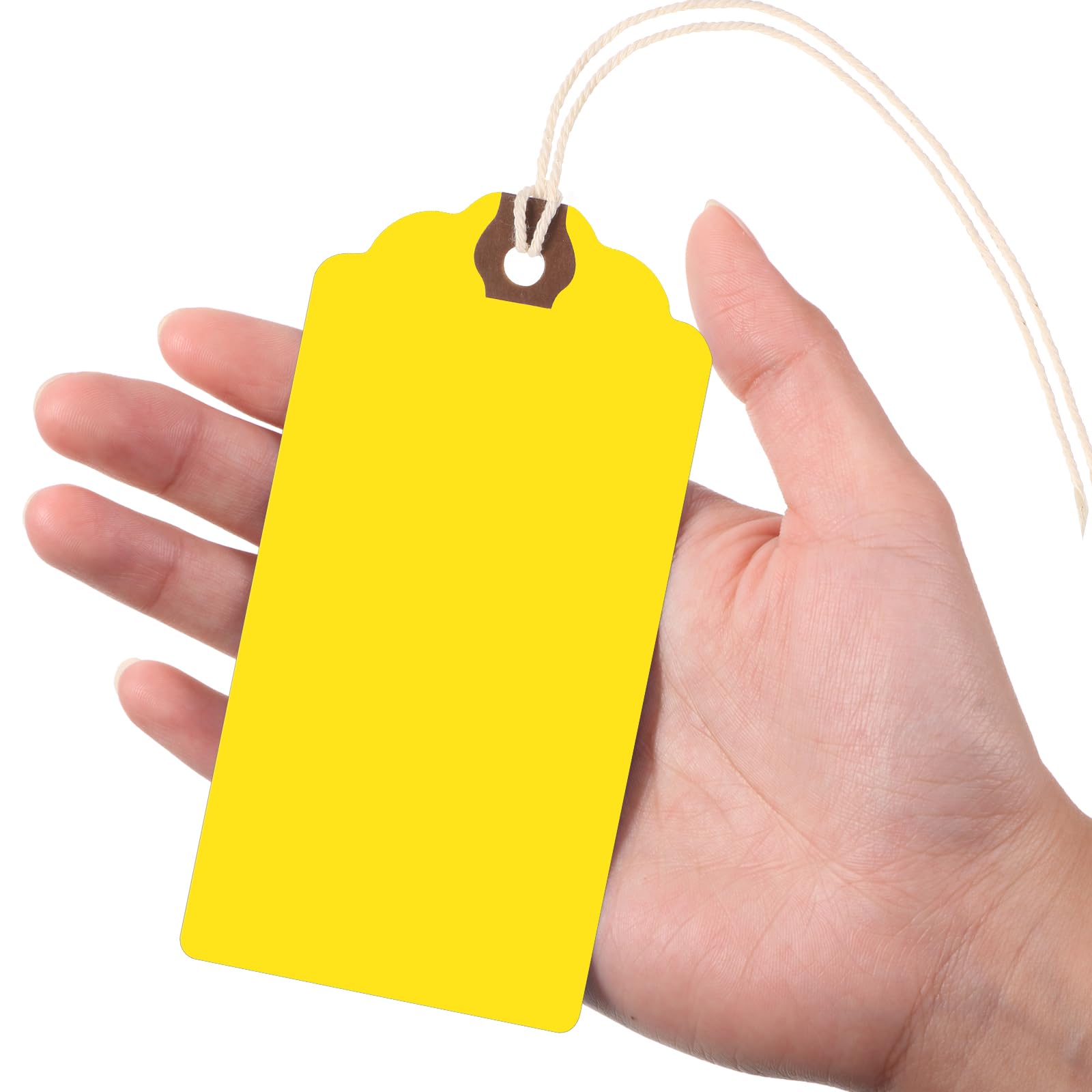 Foto 4 pulgar | Etiquetas De Regalo De Papel Outus, 60 Unidades, 12 Cm X 6 Cm, Con Cadena (amarillas) - Venta Internacional.