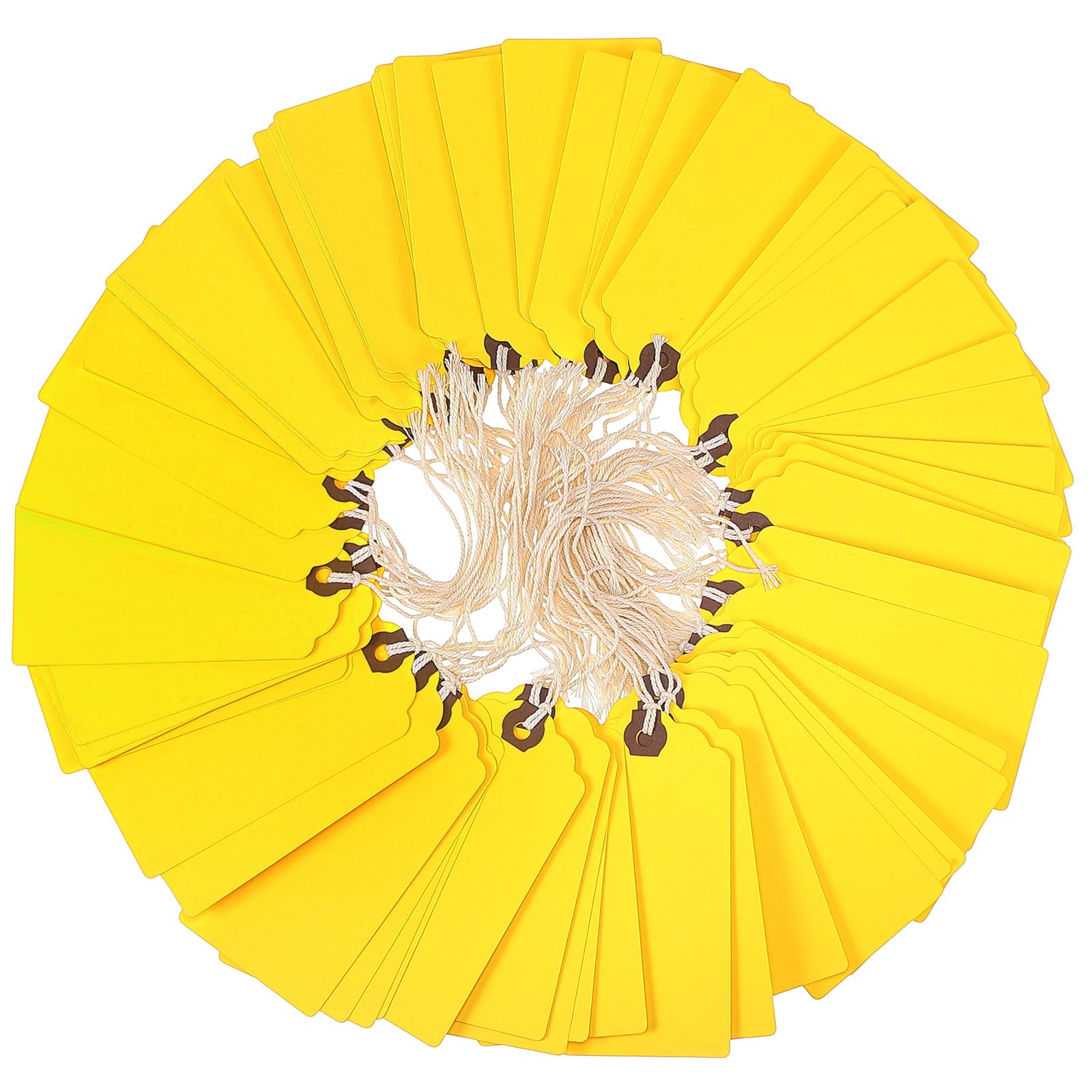 Foto 4 | Etiquetas De Regalo De Papel Outus, 60 Unidades, 12 Cm X 6 Cm, Con Cadena (amarillas) - Venta Internacional.