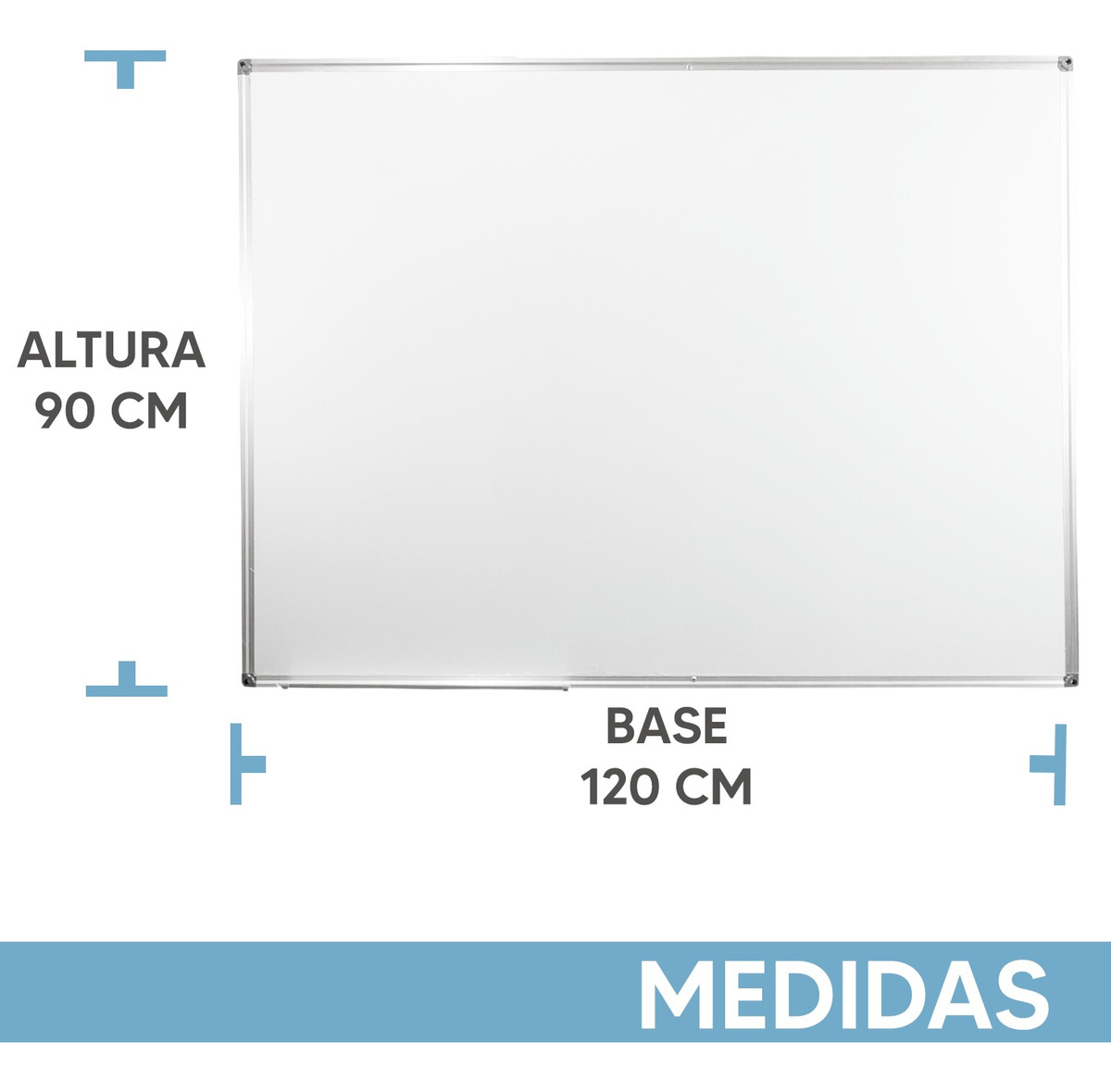 Foto 4 pulgar | Jauz Improvement Pizarron Color Blanco Magnetico Reforzado 120x90 Calidad Oficina Espesor 17mm (Mod.J0205)