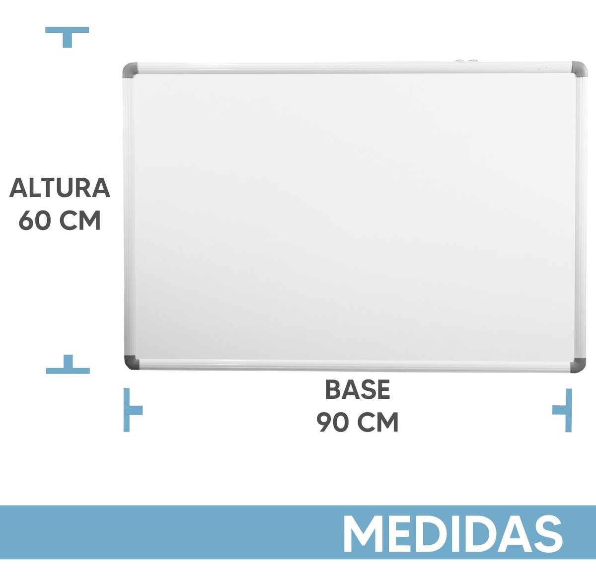 Foto 3 | Jauz Improvement Pizarrón Color Blanco Magnético De Acero Reforzado 4 Bordes 60x90cm Calidad Oficina Espesor 17mm