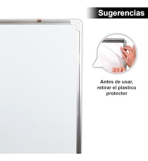 Foto 4 | Jauz Improvement Pizarrón Blanco Magnético 60x90 cm con Marco de Aluminio Ideal para Oficina y Aula (Mod.J0202)
