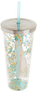 Foto 3 | Vaso Spoontiques con Purpurina y Popote 590 ml Scooby Doo - Venta Internacional