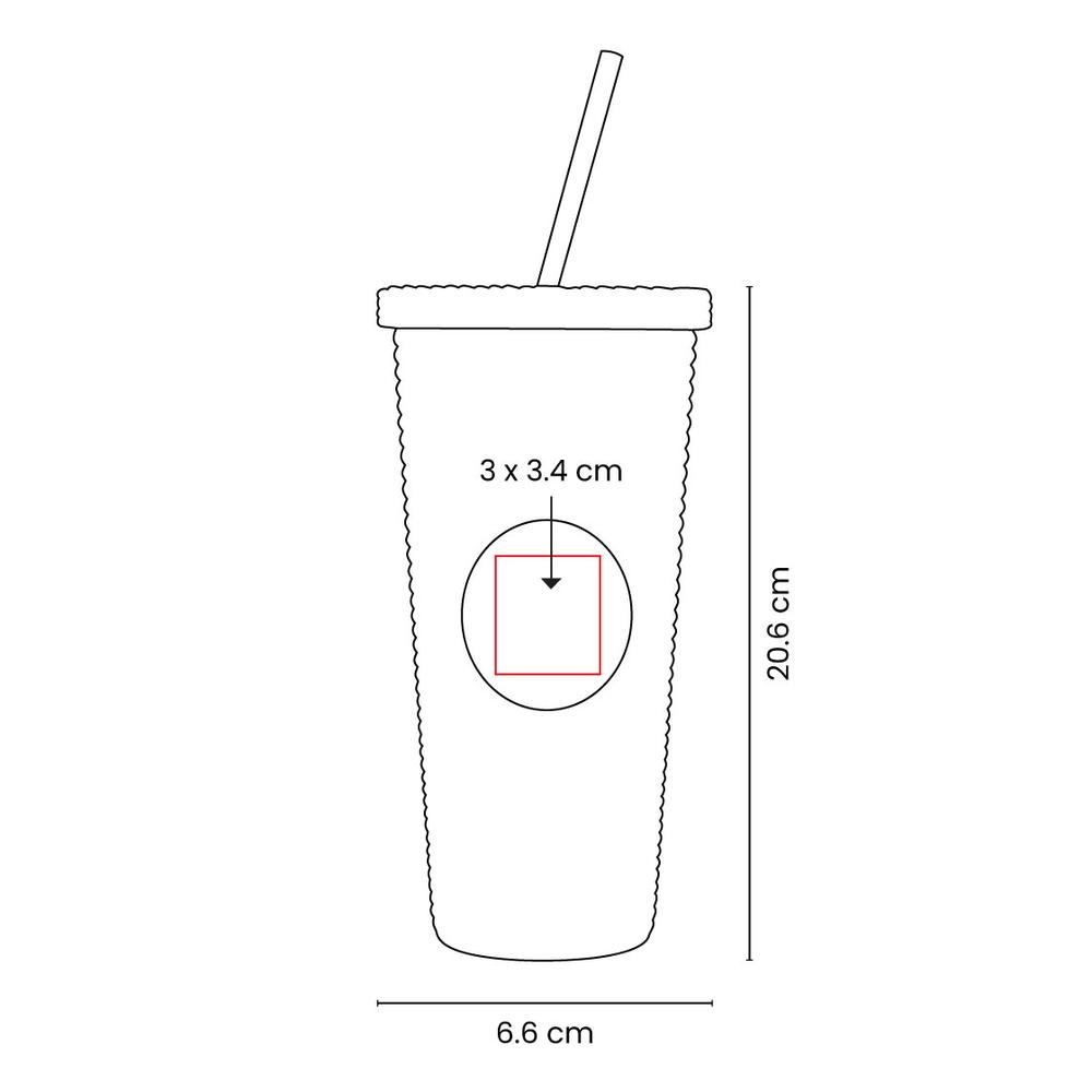 Foto 2 | Vaso Promocional De Plástico Doble Pared Y Popote Incluido-pride