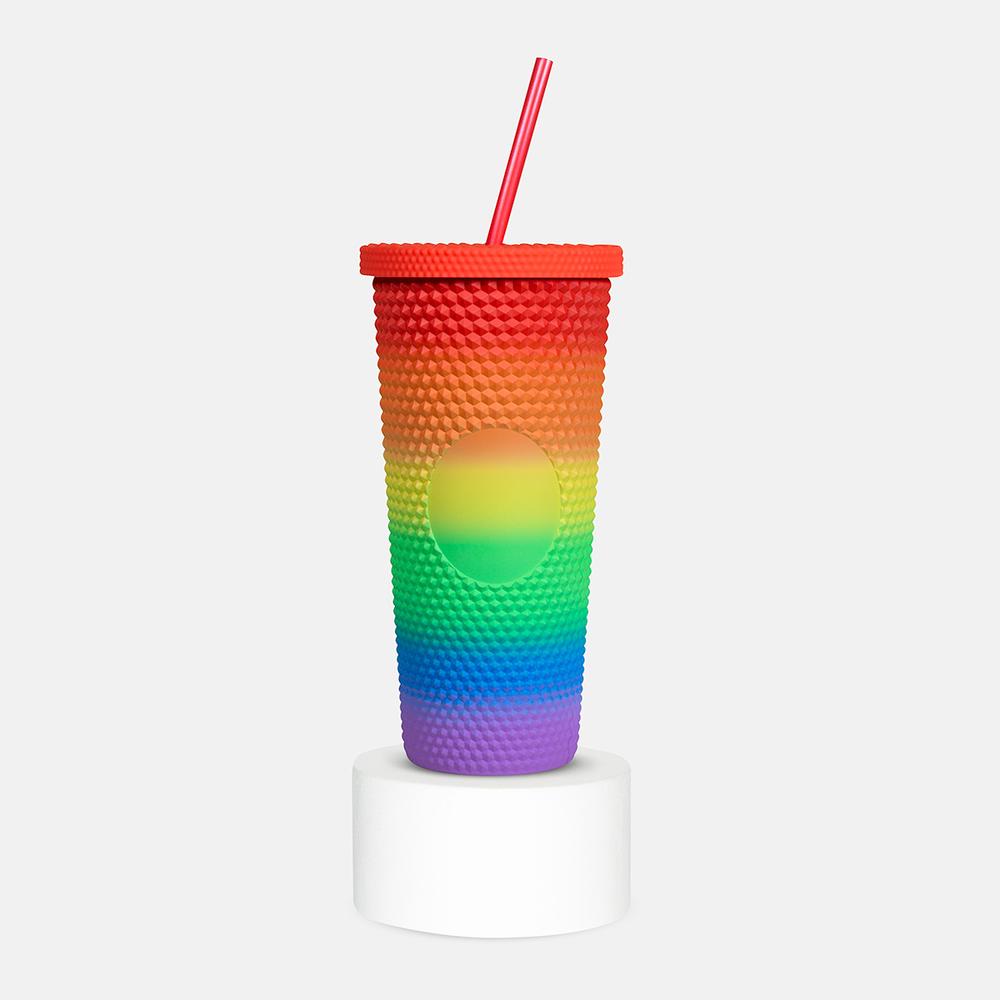 Foto 4 pulgar | Vaso Promocional De Plástico Doble Pared Y Popote Incluido-pride