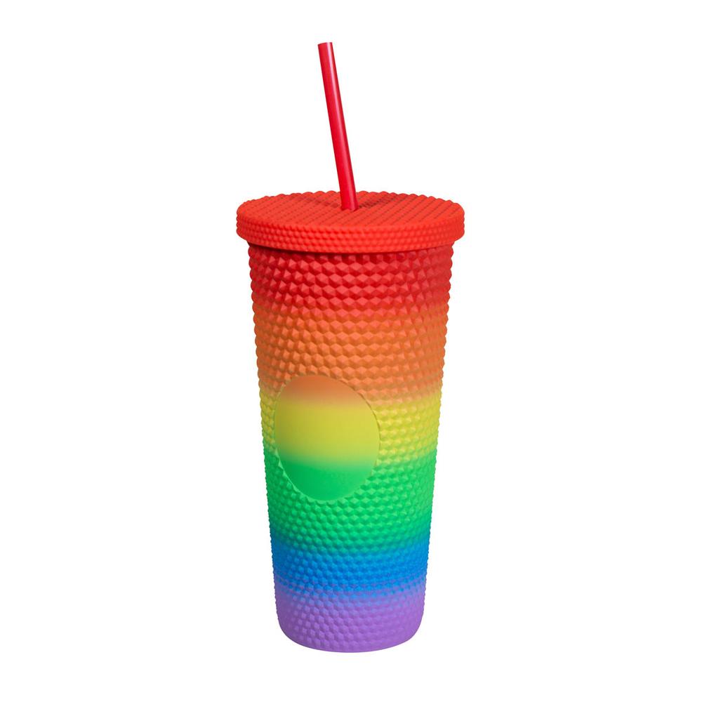 Foto 5 pulgar | Vaso Promocional De Plástico Doble Pared Y Popote Incluido-pride