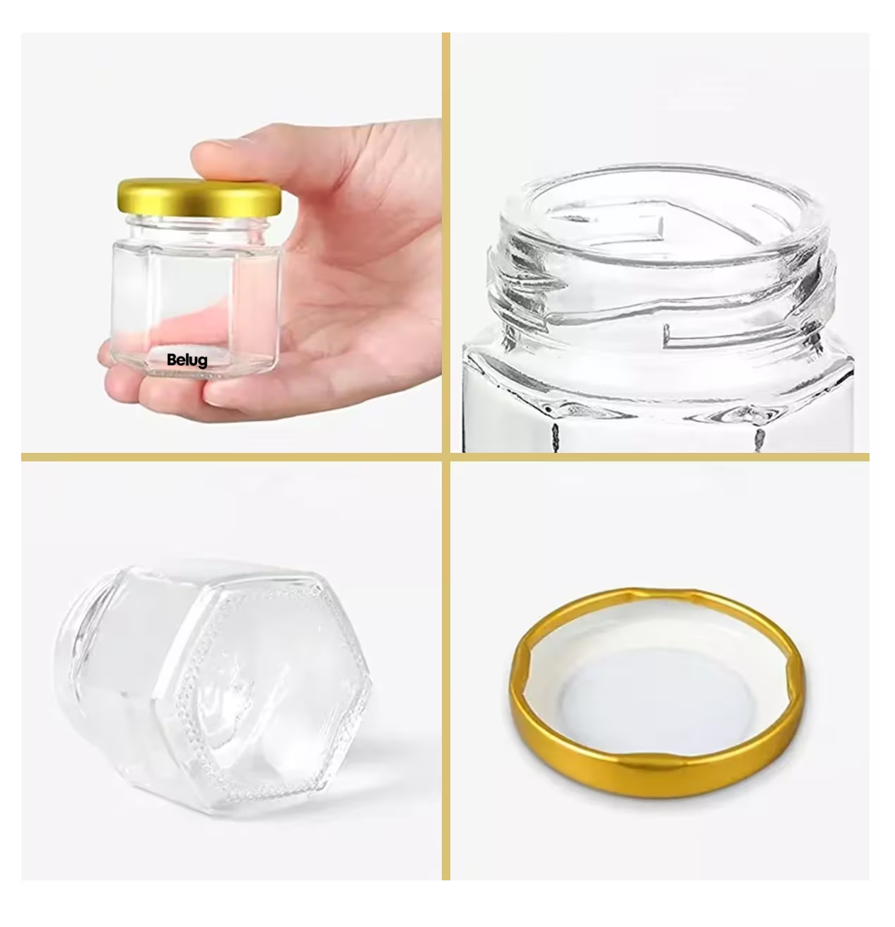 Foto 5 pulgar | Frasco De Vidrio 1.5 Oz 45 Ml Belug,  20 Pz Recuerdos Dulceros Transparente