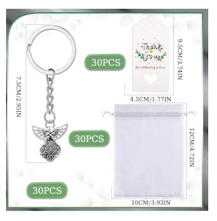 Foto 2 | Llaveros De Ángel Para Bautizo Regalo De Baby Shower 30 Pcs Plata