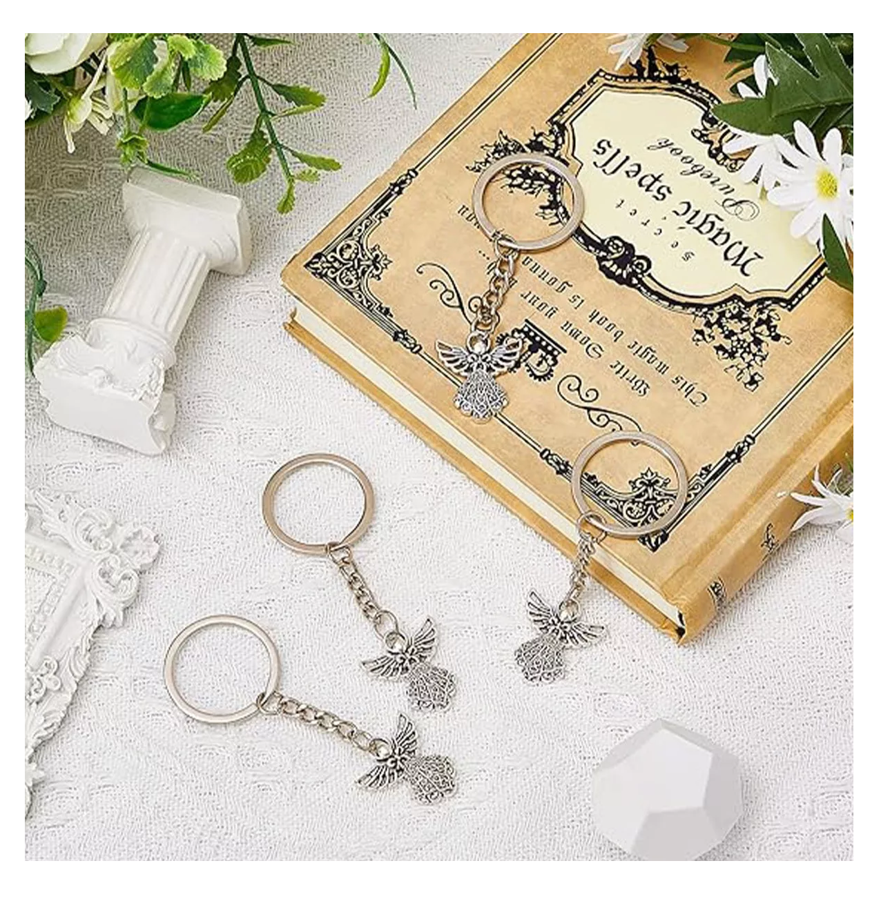 Foto 5 | Llaveros De Ángel Para Bautizo Regalo De Baby Shower 30 Pcs Plata