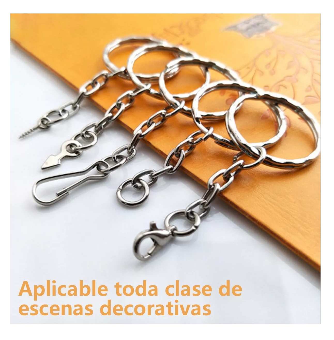 Foto 4 pulgar | Aros Para Llavero, Herraje, Argolla 2.5 Cm 100 Piezas, Plata