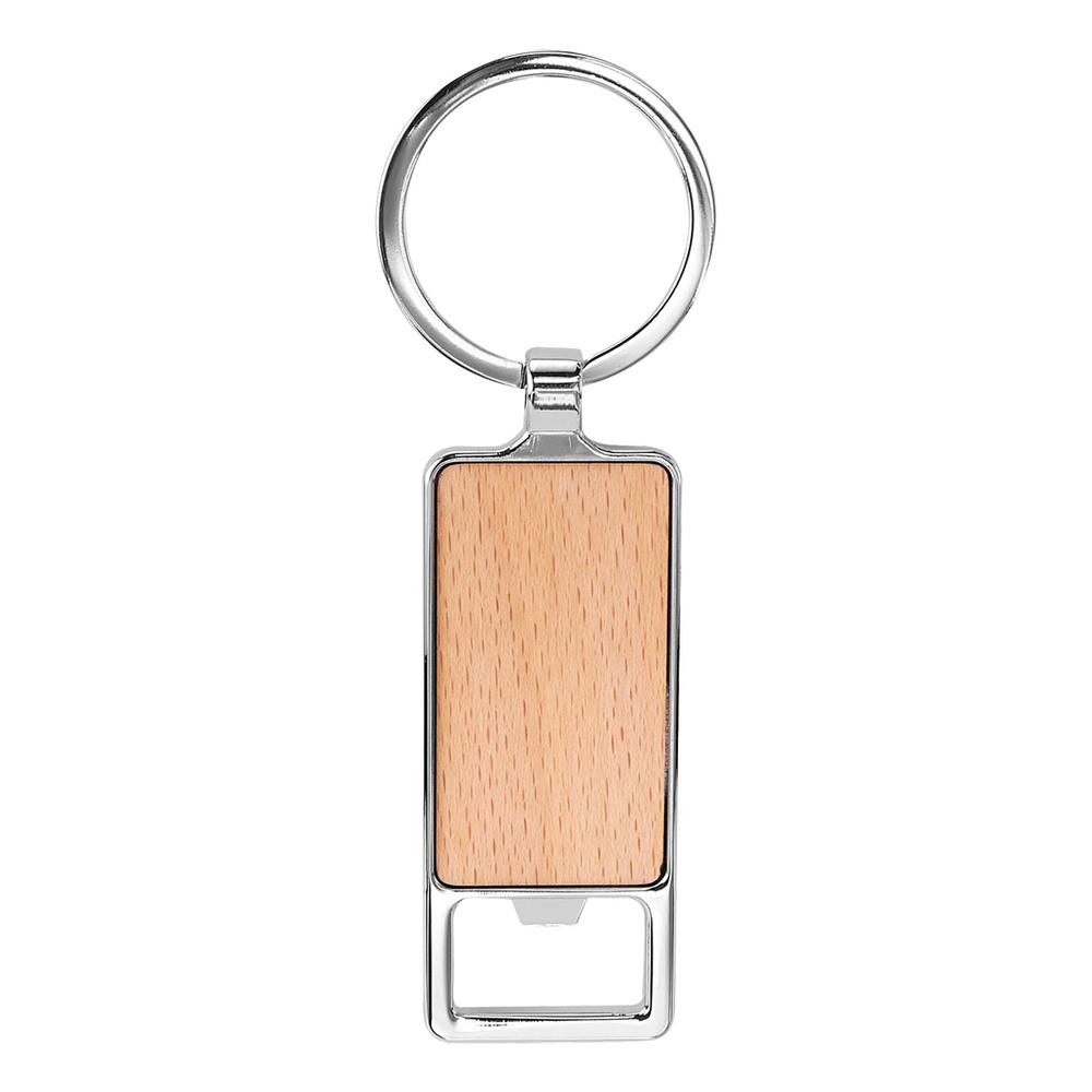 Llavero Destapador Promo Opción de Madera y Metal