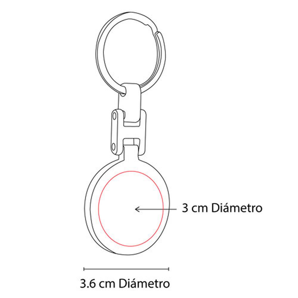 Foto 3 pulgar | Llavero Promo Opción Metálico Redondo para Grabado