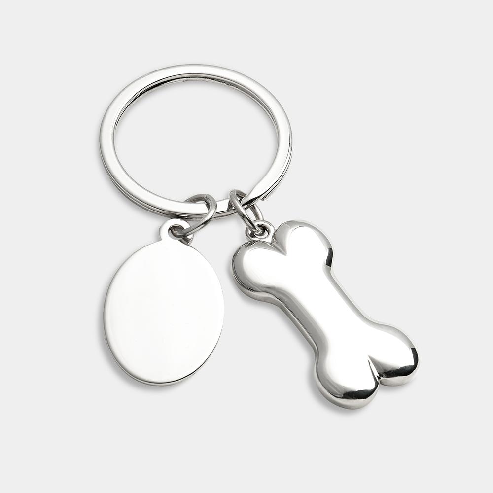 Foto 4 pulgar | Llavero Personalizado Hueso con Placa Grabable