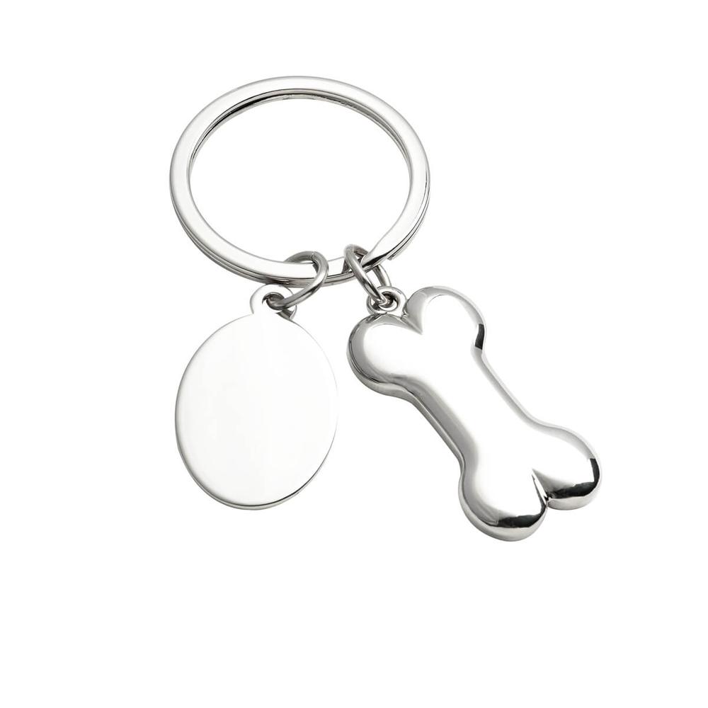 Foto 5 pulgar | Llavero Personalizado Hueso con Placa Grabable