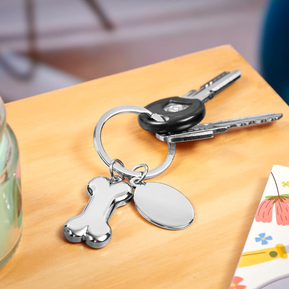Foto 5 | Llavero Personalizado Hueso con Placa Grabable