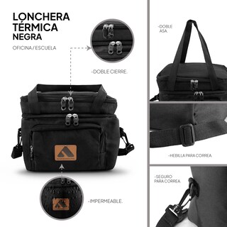 Foto 3 | Lonchera Térmica Andrómeda Inc Negra