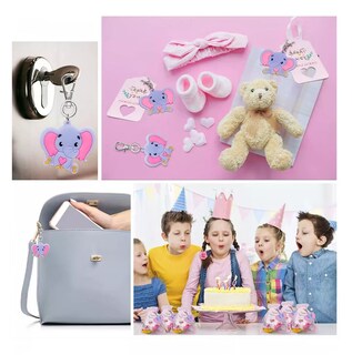 Foto 4 | Llaveros de Elefante para Baby Shower 30 Piezas
