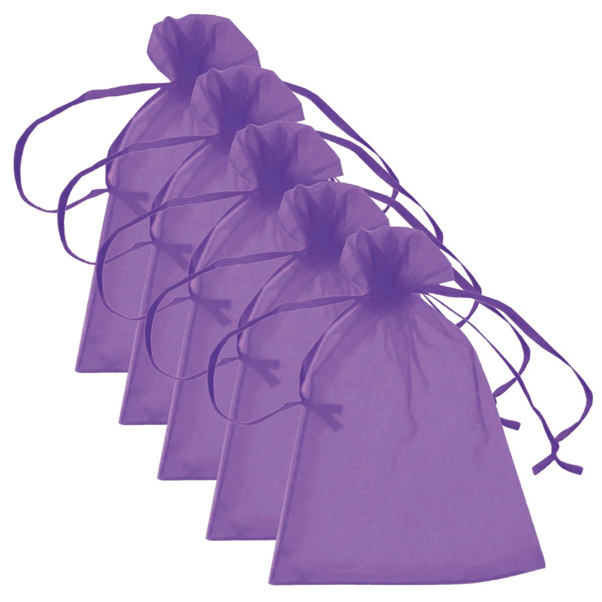 Foto 2 pulgar | Bolsa de Organza para evento VentDepot Mxypl-005 5 Piezas Moradas