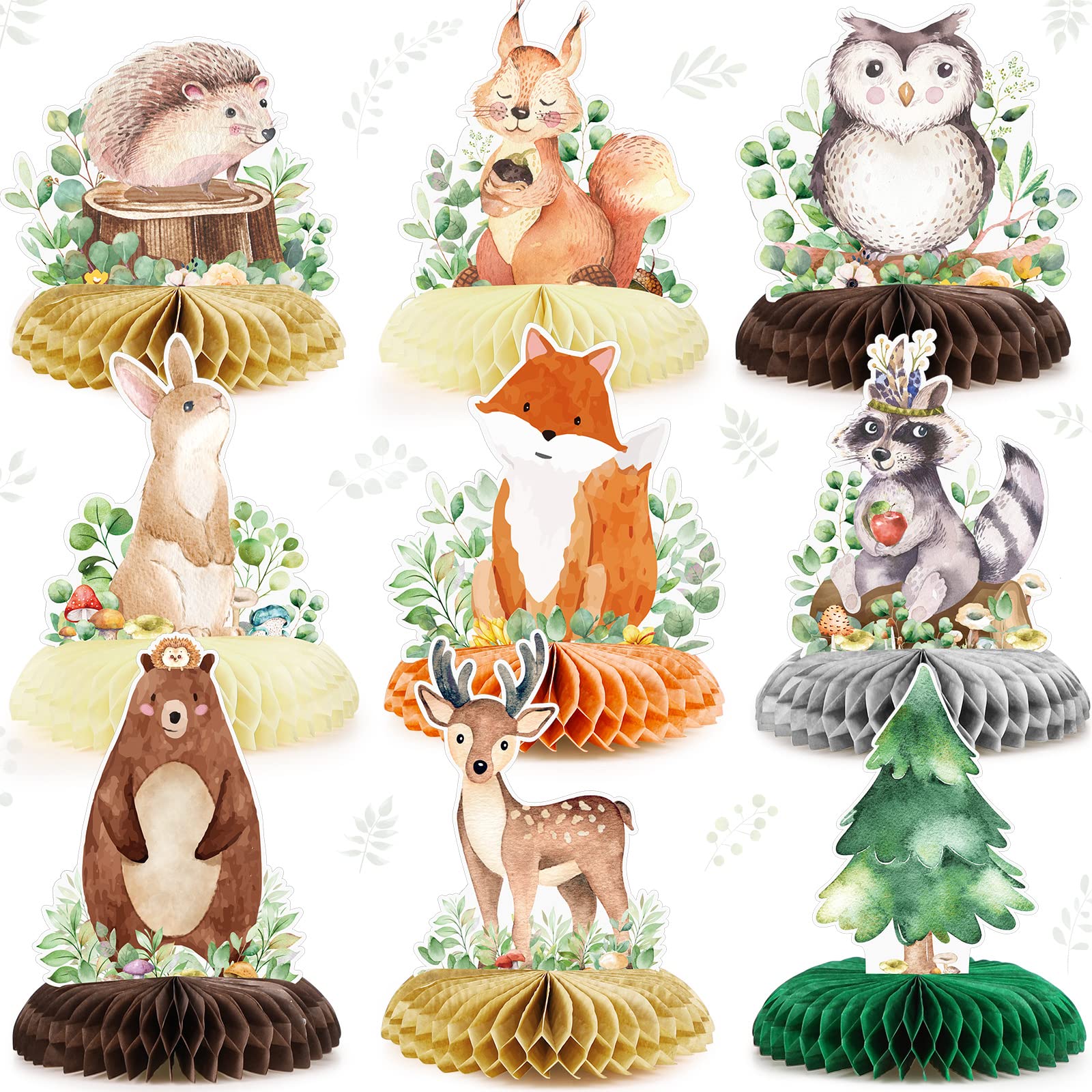 Foto 1 | Centro De Mesa 3d Con Forma De Panal De Abeja Woodland Animals - Venta Internacional.