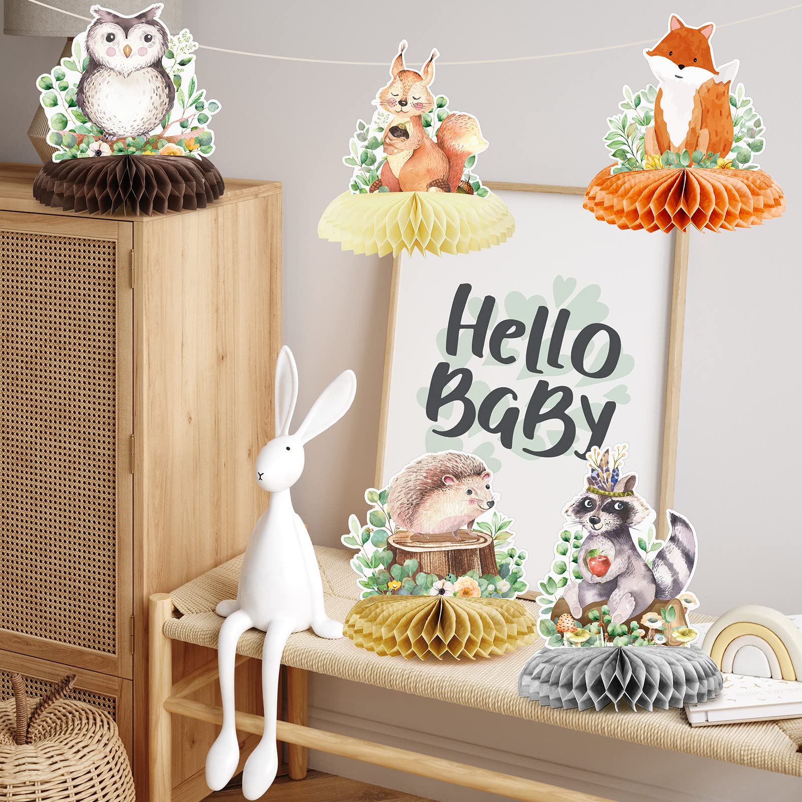 Foto 5 | Centro De Mesa 3d Con Forma De Panal De Abeja Woodland Animals - Venta Internacional.