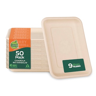 Foto 1 | Platos Desechables Rectangulares 50 Piezas