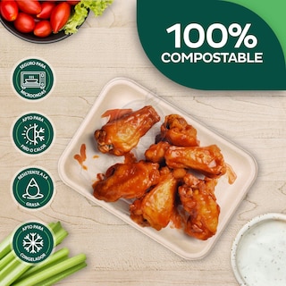 Foto 6 | Platos Desechables Rectangulares 50 Piezas