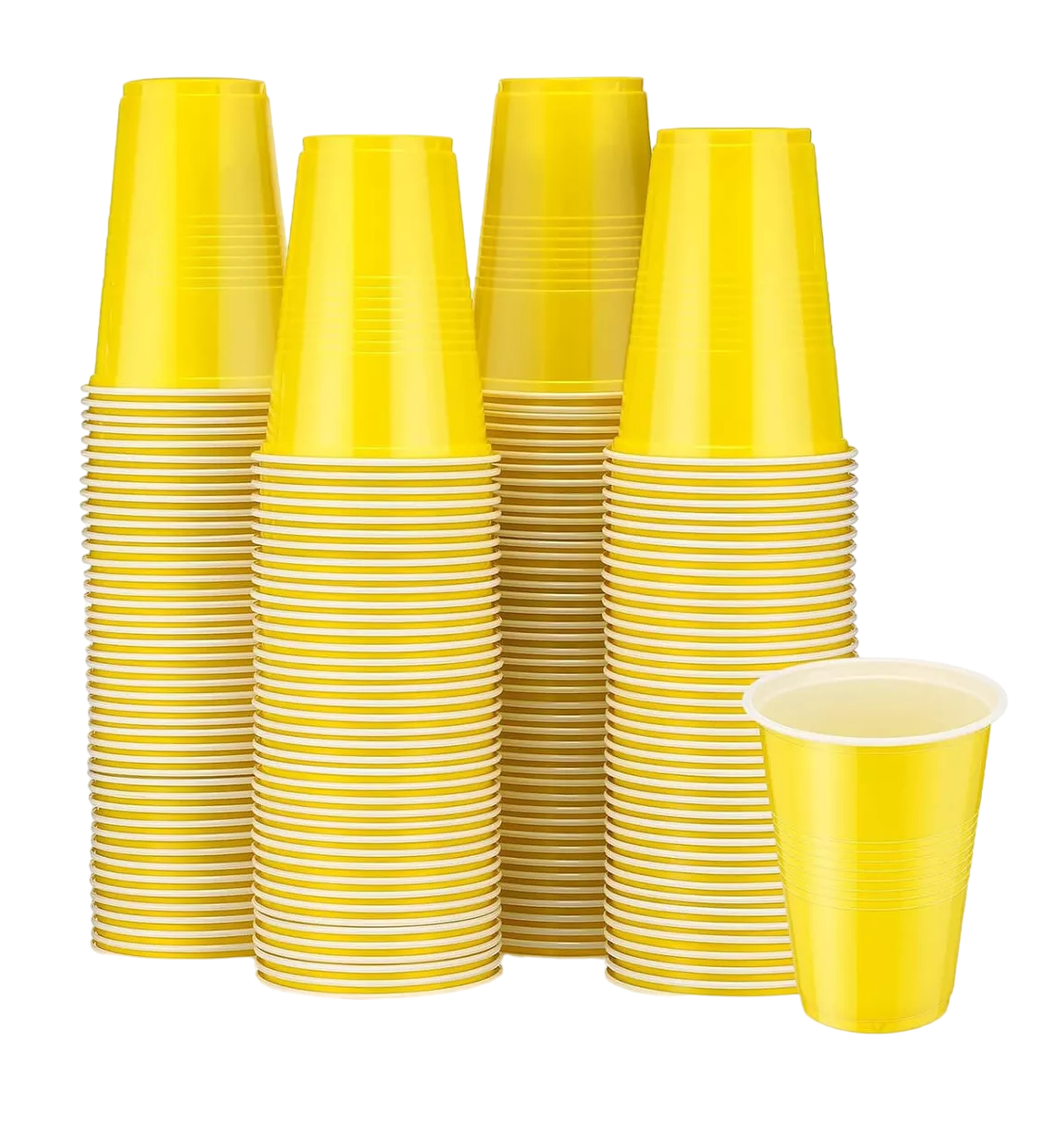 Foto 2 pulgar | Vasos Desechable Plástico Bicolor Prémium Eventos Fiestas 50 Pzs, Amarillo