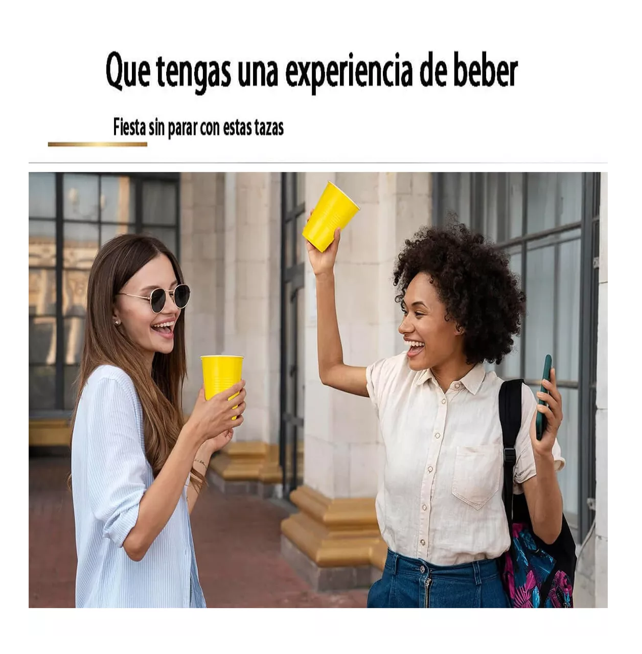 Foto 4 pulgar | Vasos Desechable Plástico Bicolor Prémium Eventos Fiestas 50 Pzs, Amarillo