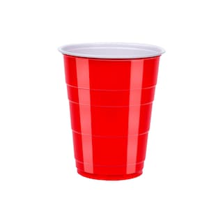 Foto 2 | Vasos Desechables De Plástico Para Fiestas Amazon Basics, 500 Ml, Rojos, 50 Unidades - Venta Internacional.
