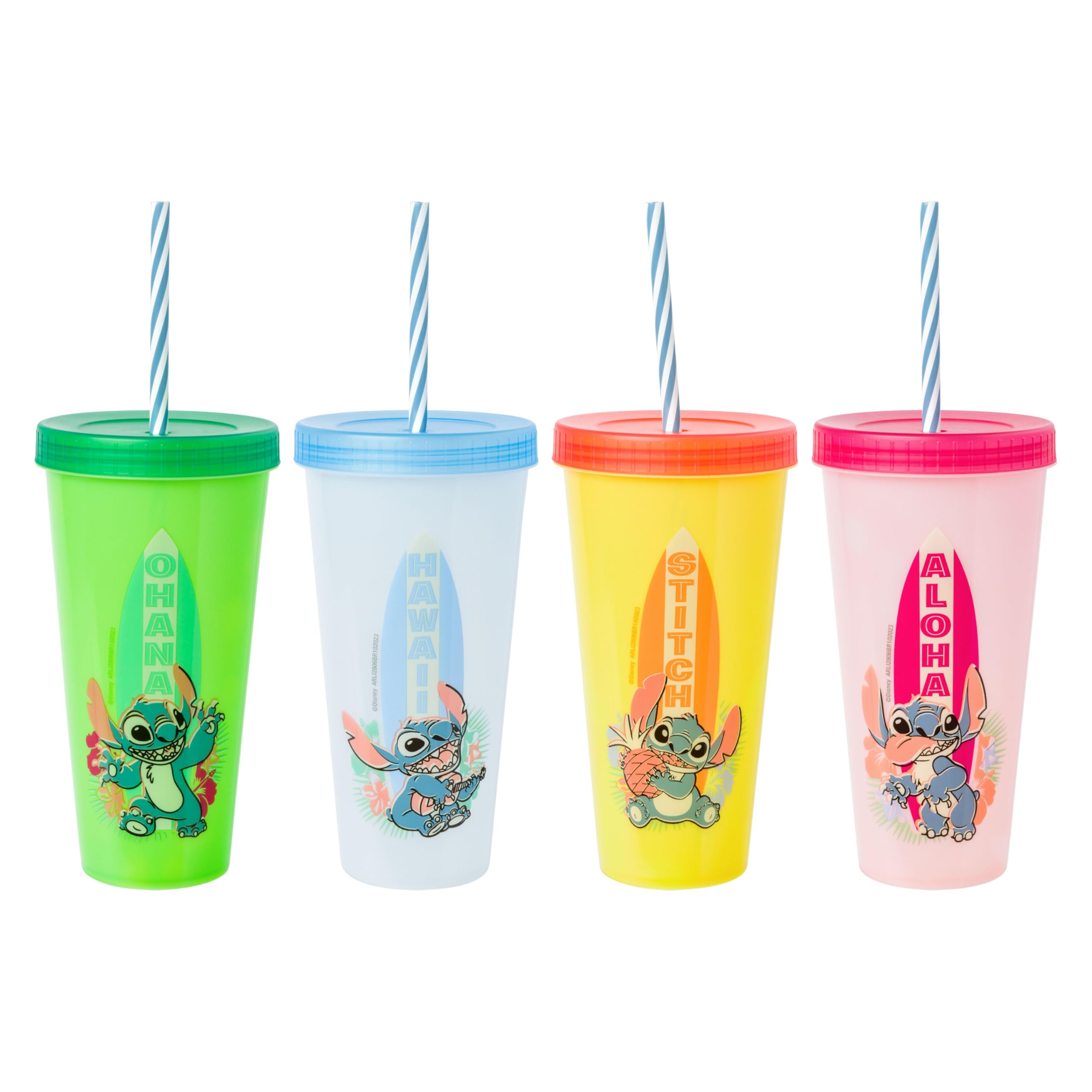 Foto 2 pulgar | Vasos Silver Buffalo Disney Lilo And Stitch 4 Piezas 720 Ml - Venta Internacional