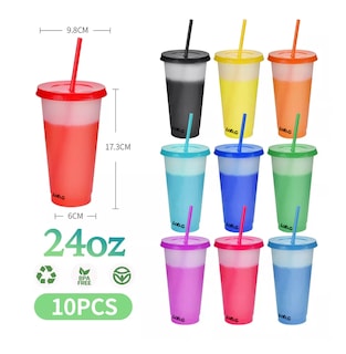 Foto 2 | Vasos Mágicos De 700ml Que Cambian De Color, 10 Piezas