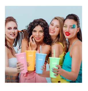 Foto 4 | Vasos Reutilizables De 24 Oz Con Tapa Y Popote, 10 Piezas