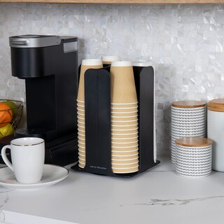 Foto 2 | Portavasos Para Bebidas Mind Reader Con Tapa, Carrusel, Plástico Negro - Venta Internacional.