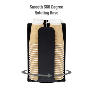 Foto 4 | Portavasos Para Bebidas Mind Reader Con Tapa, Carrusel, Plástico Negro - Venta Internacional.