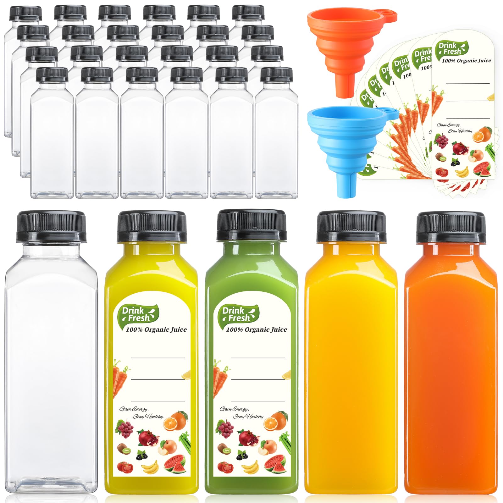 Foto 2 pulgar | Botellas de Jugo Aozita Plástico Reutilizables 360 Ml 24 Piezas - Venta Internacional