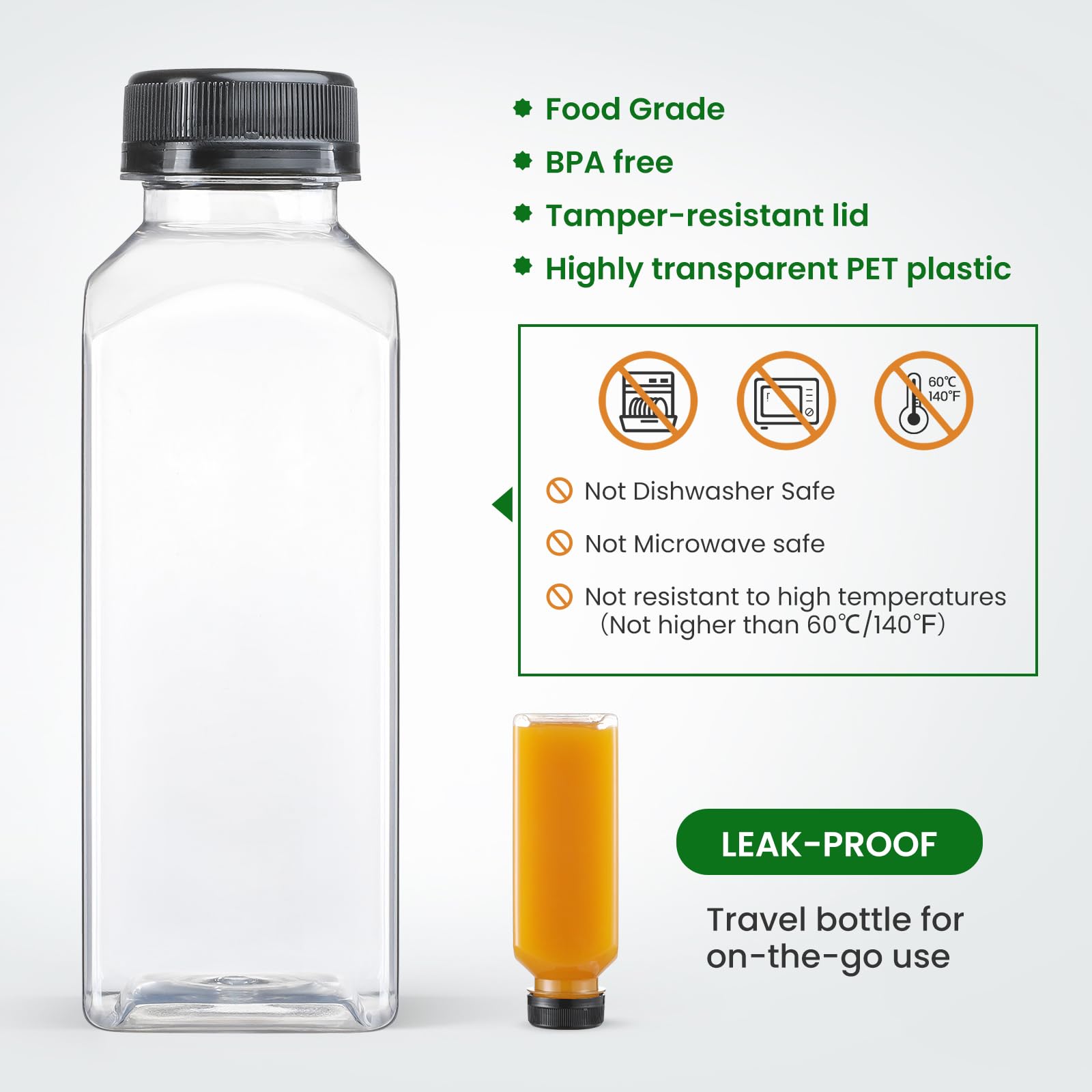 Foto 4 pulgar | Botellas de Jugo Aozita Plástico Reutilizables 360 Ml 24 Piezas - Venta Internacional