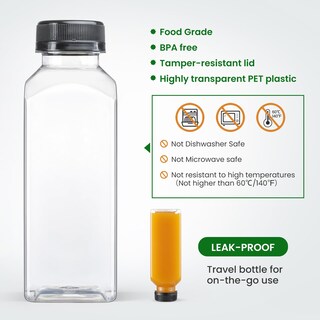 Foto 3 | Botellas de Jugo Aozita Plástico Reutilizables 360 Ml 24 Piezas - Venta Internacional