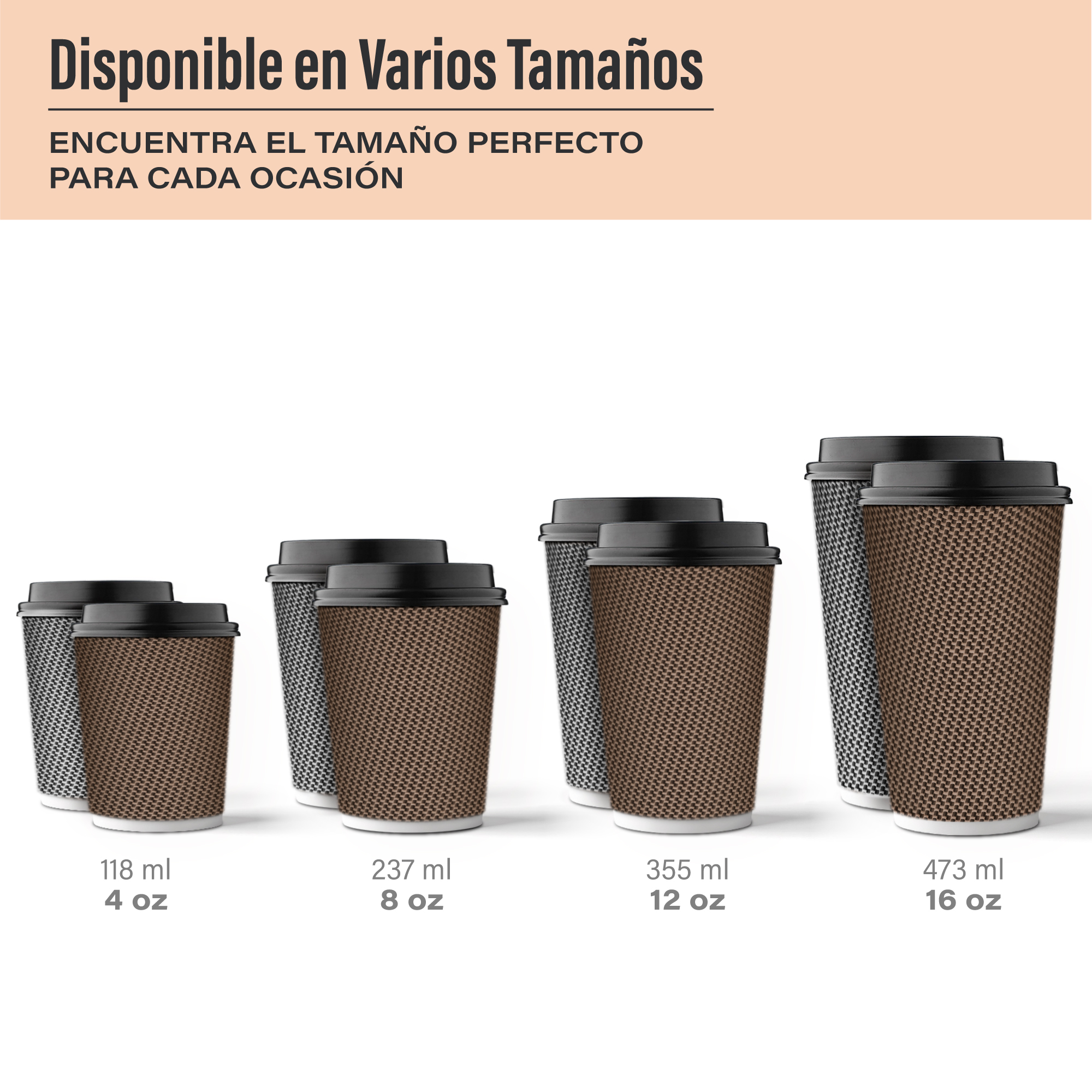 Foto 4 | Berry Green Vasos Corrugados Para Café Con Tapa 12 Onzas (355 Ml), Paquete De 60 Vasos Y 60 Tapas, Resistentes,