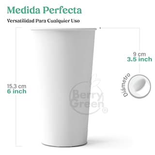 Foto 8 | Berry Green Vasos Blancos Para Café, Paquete De 120 Vasos, Resistentes, Perfectaos Para Cafe, Te Y Todo Tipo De