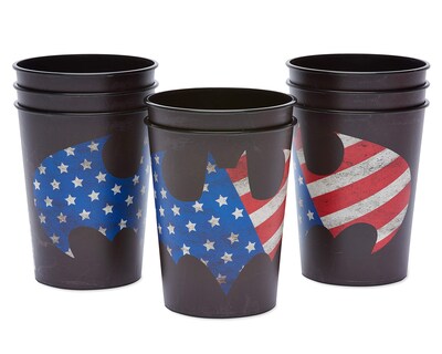 Foto 2 | Vasos Para Fiestas American Greetings Patriotic Batman X8 - Venta Internacional.