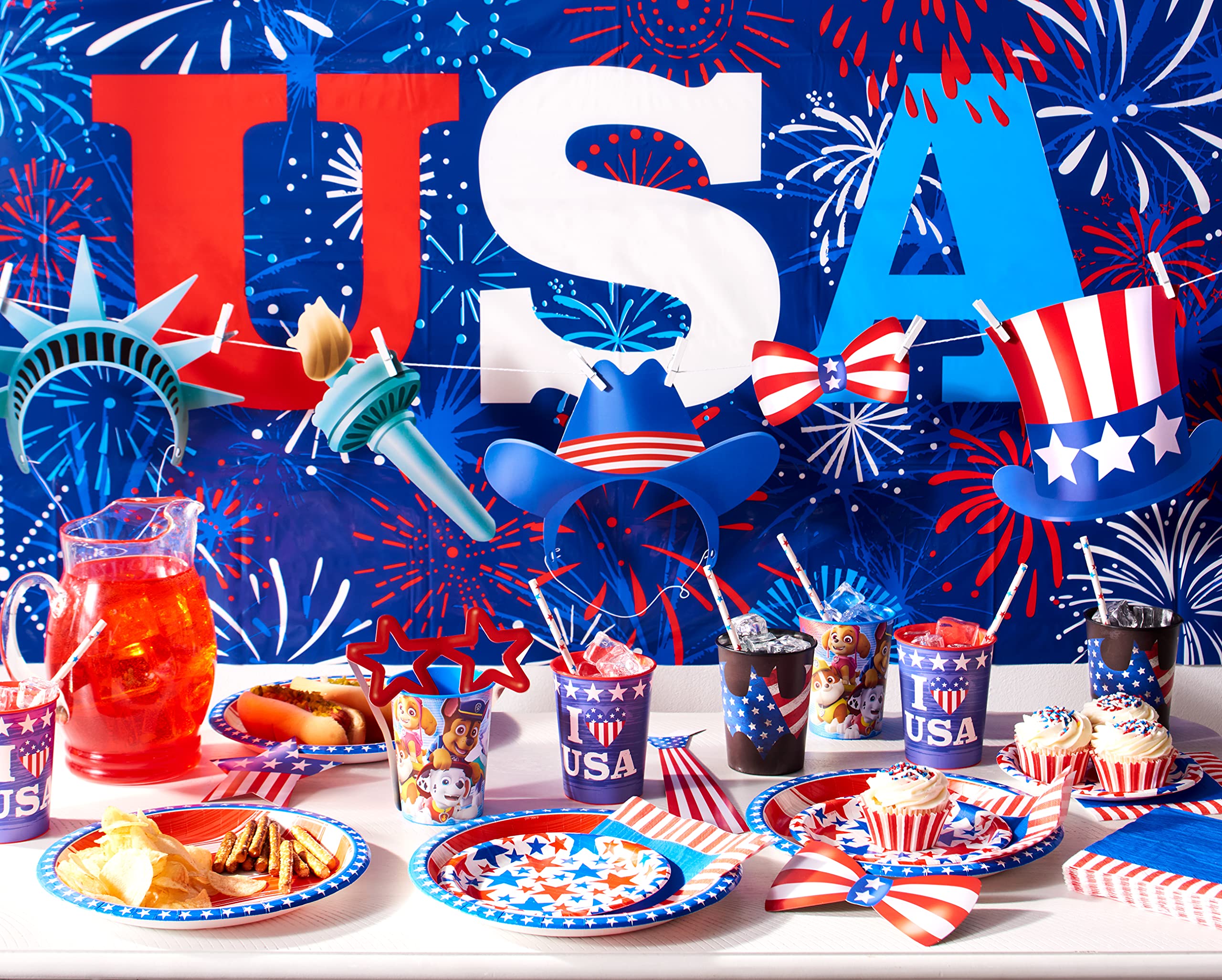 Foto 4 pulgar | Vasos Para Fiestas American Greetings Patriotic Batman X8 - Venta Internacional.