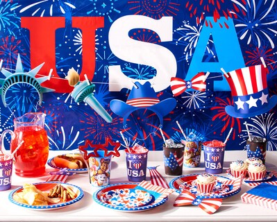 Foto 3 | Vasos Para Fiestas American Greetings Patriotic Batman X8 - Venta Internacional.