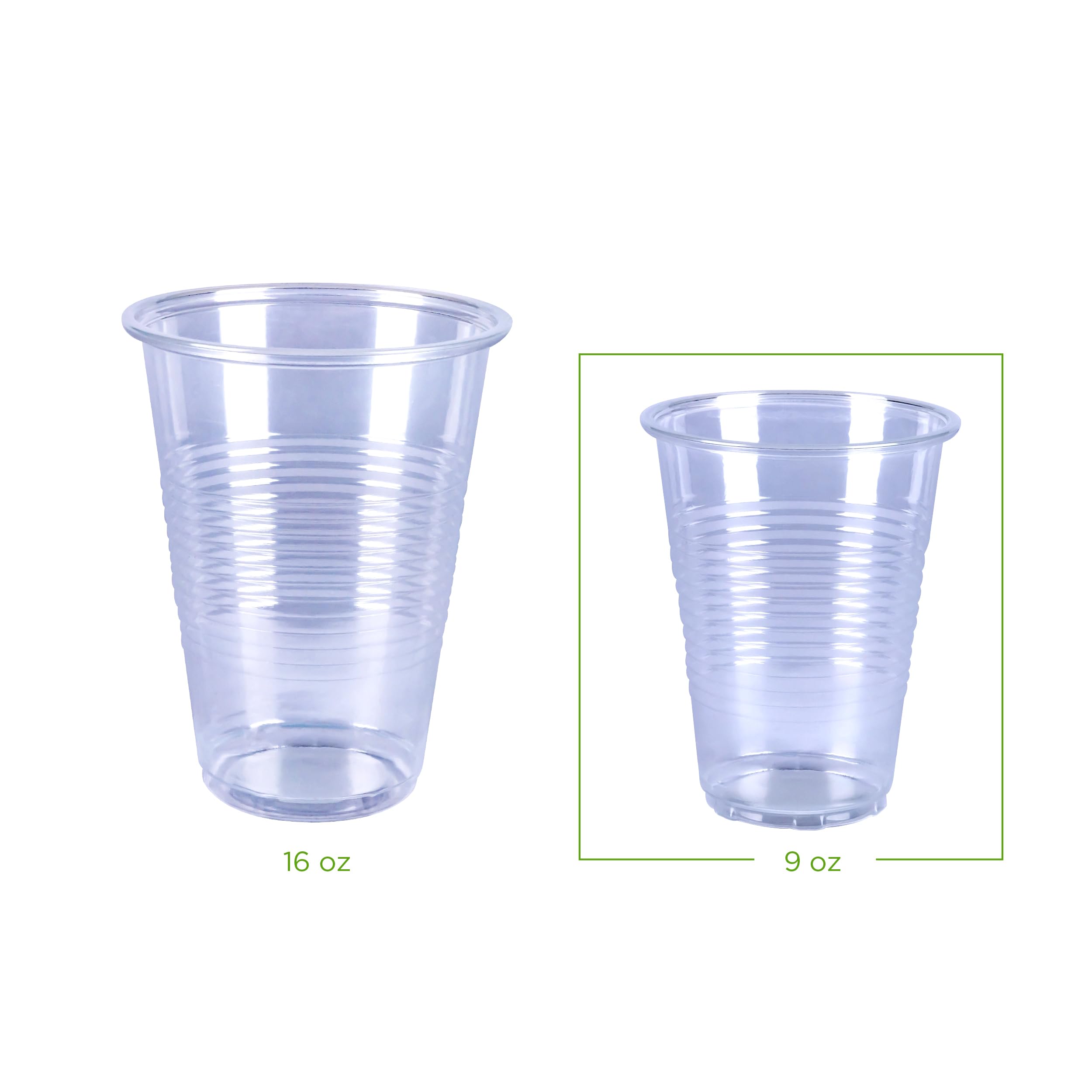 Foto 4 pulgar | Vasos Desechables De Plástico Amazon Basics, 9 Oz, 100 Unidades - Venta Internacional.
