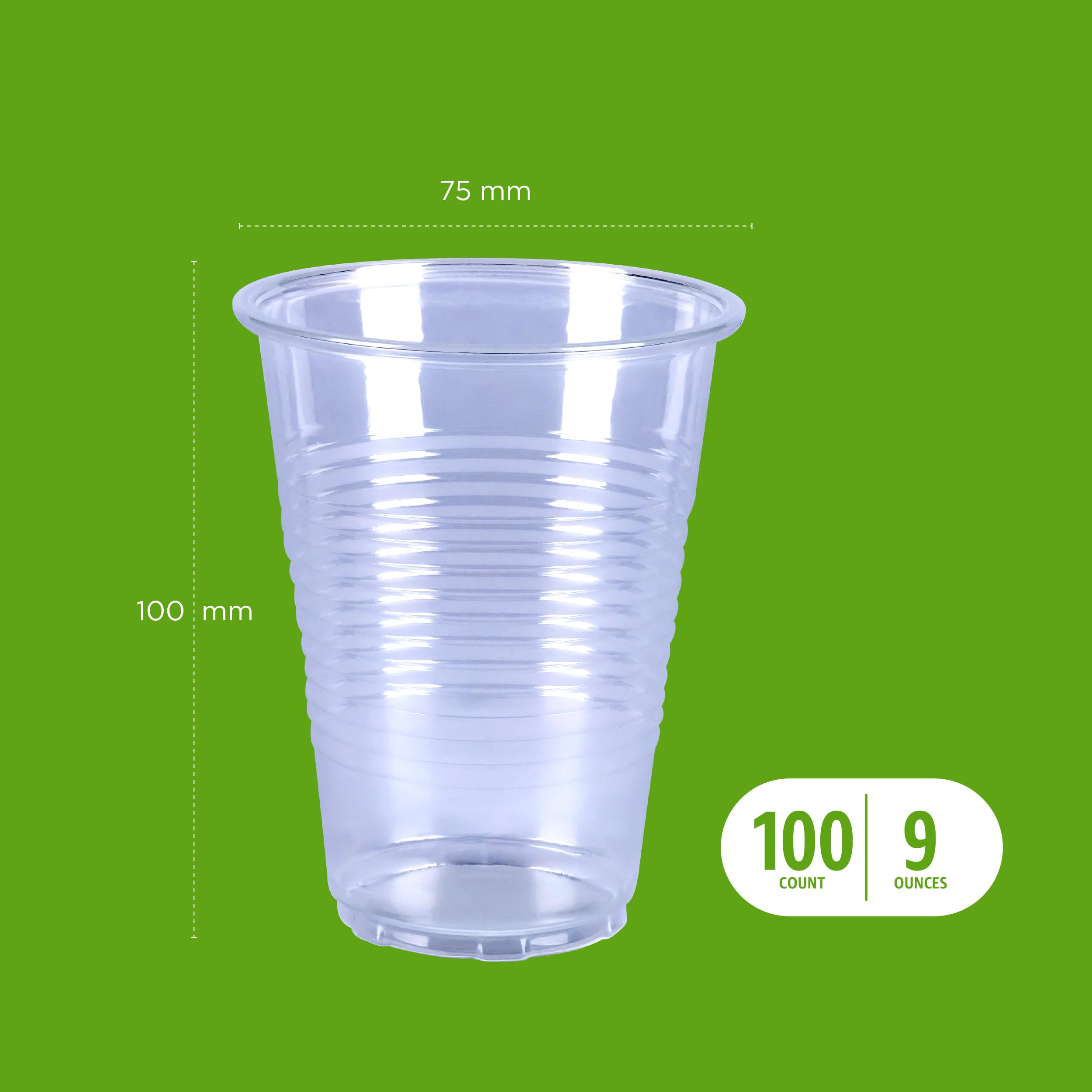 Foto 5 pulgar | Vasos Desechables De Plástico Amazon Basics, 9 Oz, 100 Unidades - Venta Internacional.