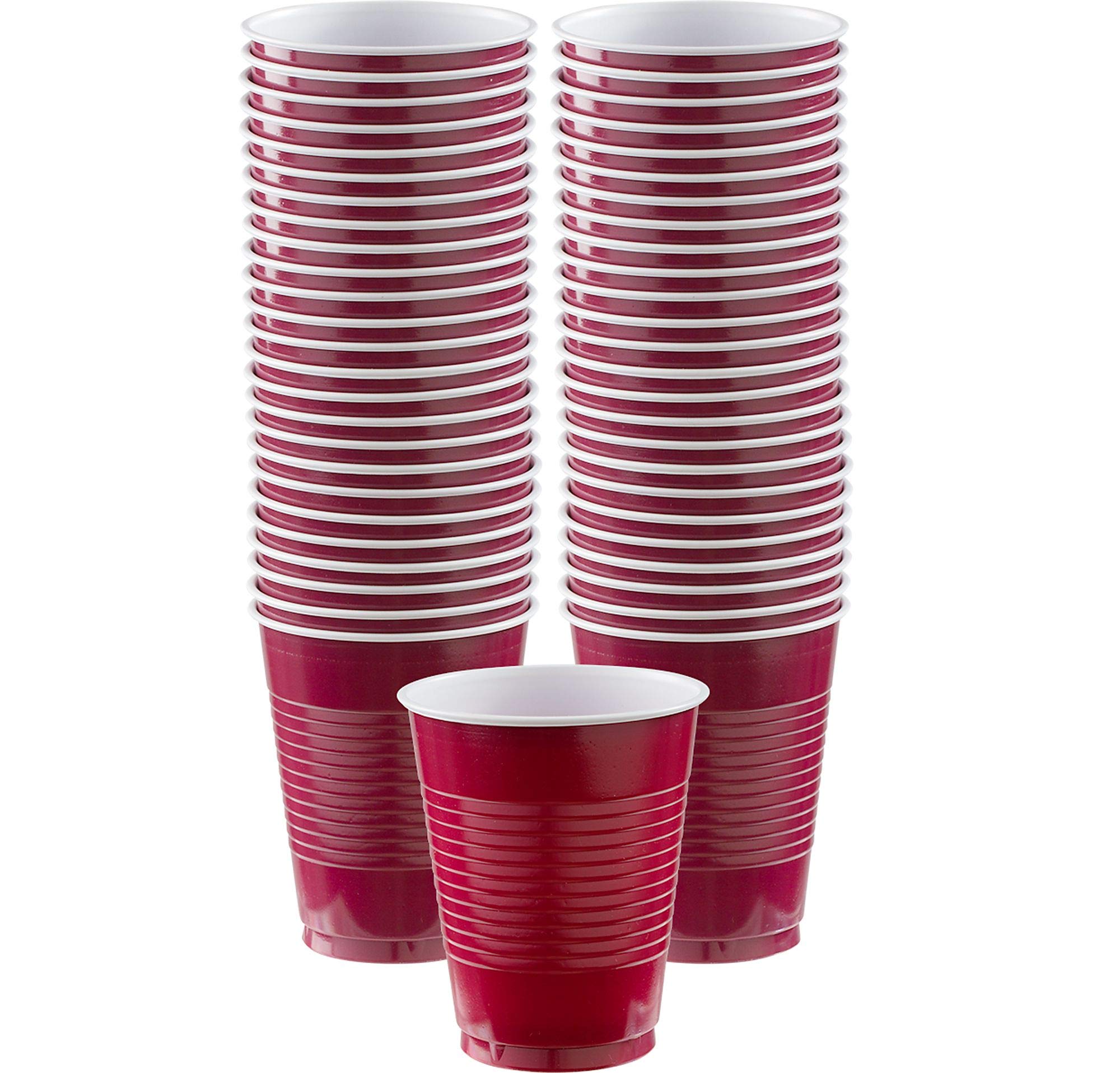 Foto 1 | Vasos De Plástico Amscan Berry Red, 532 Ml, 50 Unidades, Apilables - Venta Internacional.