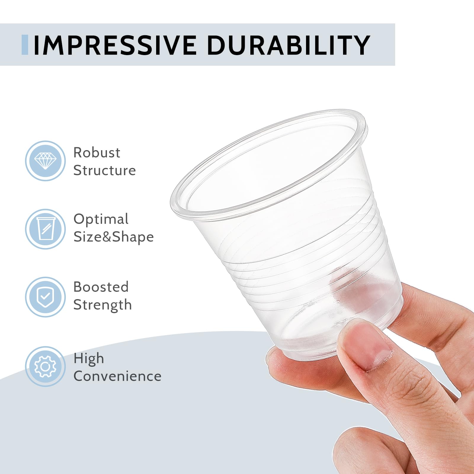 Foto 3 | Vasos Desechables De Plástico Aozita De 90 Ml Para Enjuague Bucal, Paquete De 160 - Venta Internacional.