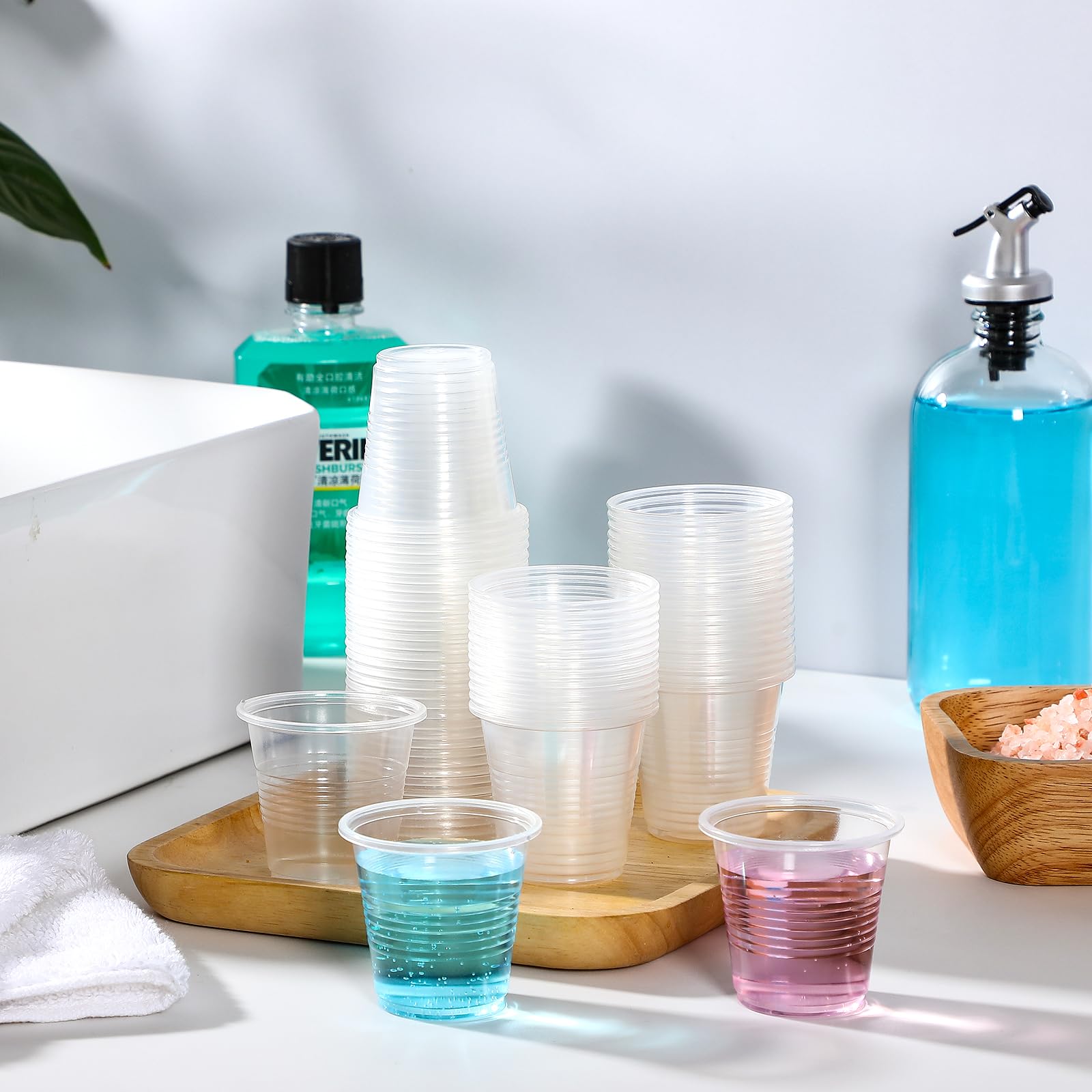 Foto 5 | Vasos Desechables De Plástico Aozita De 90 Ml Para Enjuague Bucal, Paquete De 160 - Venta Internacional.