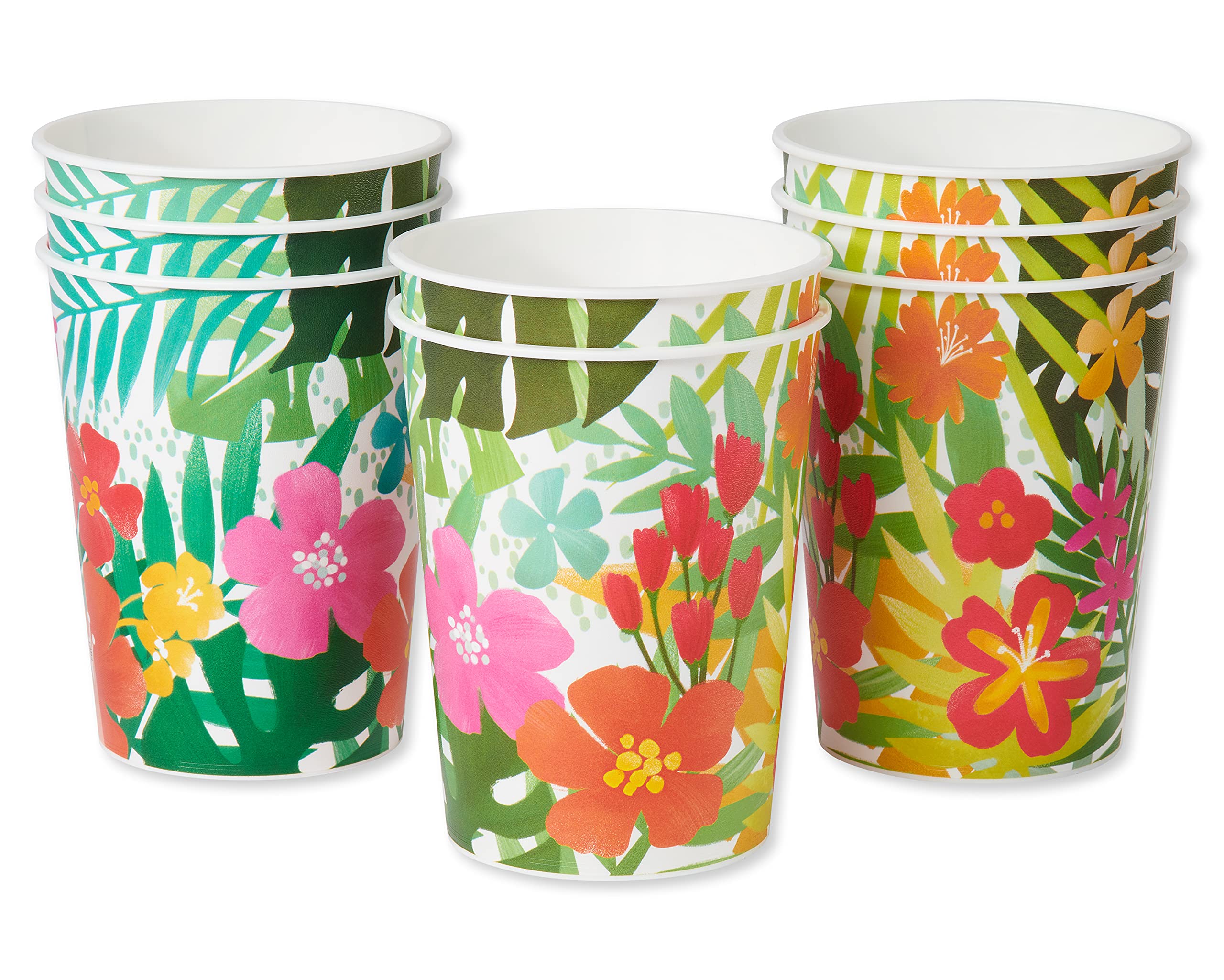 Foto 3 pulgar | Artículos Para Fiestas American Greetings Tropical Luau, 8 Tazas, 400 Ml - Venta Internacional.