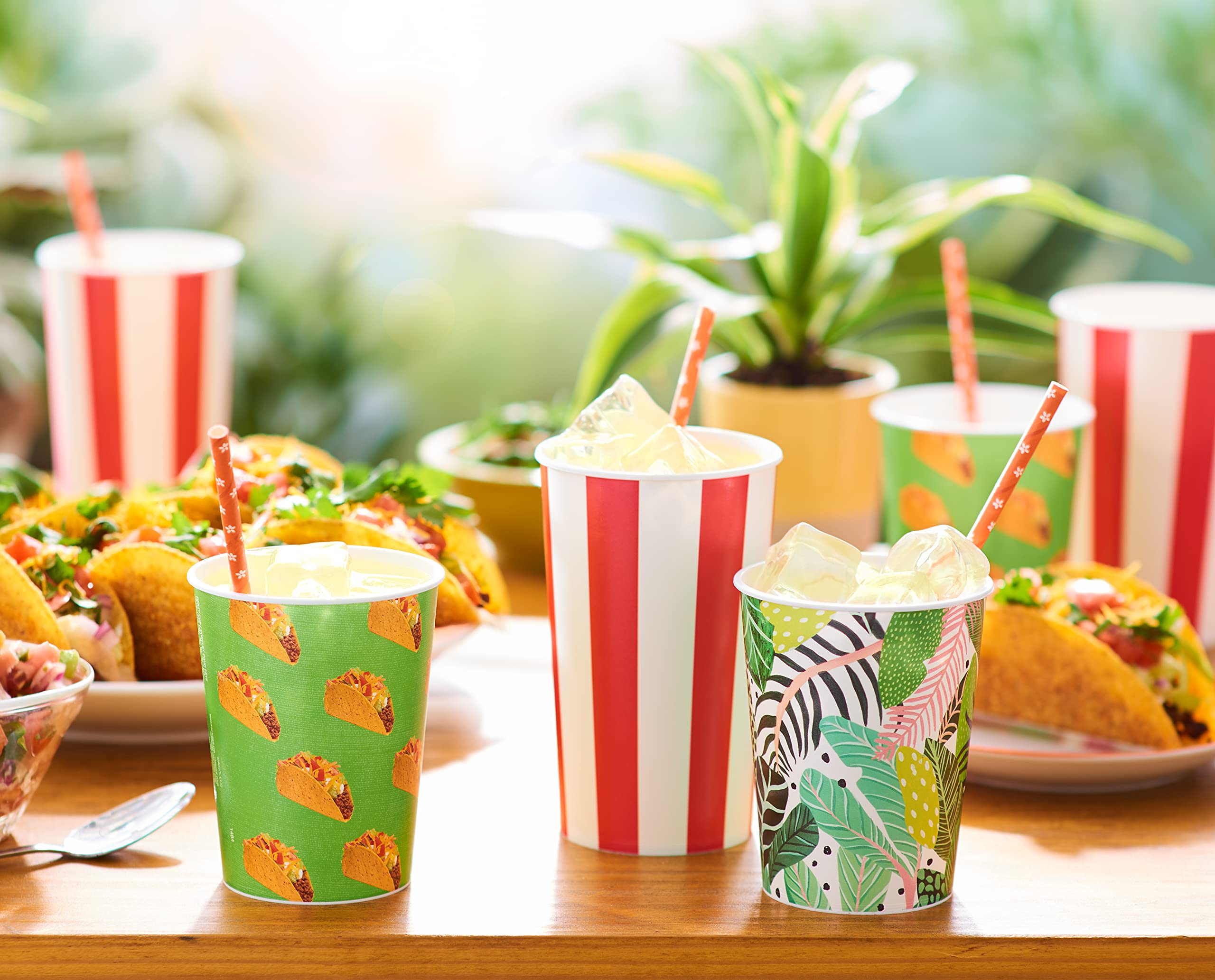 Foto 4 pulgar | Vasos Reutilizables Para Tacos American Greetings, 480 Ml, De Party Supplies - Venta Internacional.